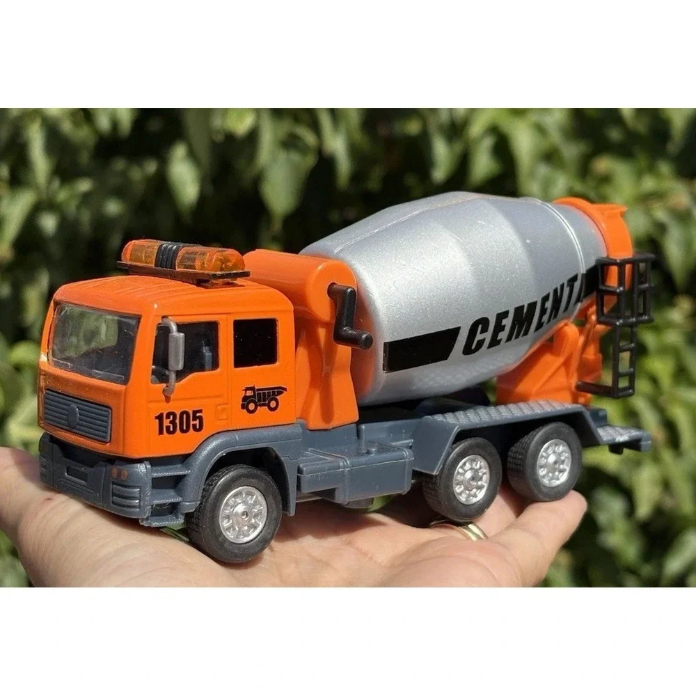 Fun Stuff Die-Cast Metal Cement Mixer Truck Pull Back Light & Sound FS 2451